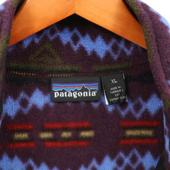 Patagonia Vintage 1994 Sacajawea Southwestern Print USA Fleece 1/2 Zip Jacket XL - Picture 6 of 9